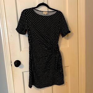 Sezane Pippa Short Dress. Size Small. Black and white polka dots.